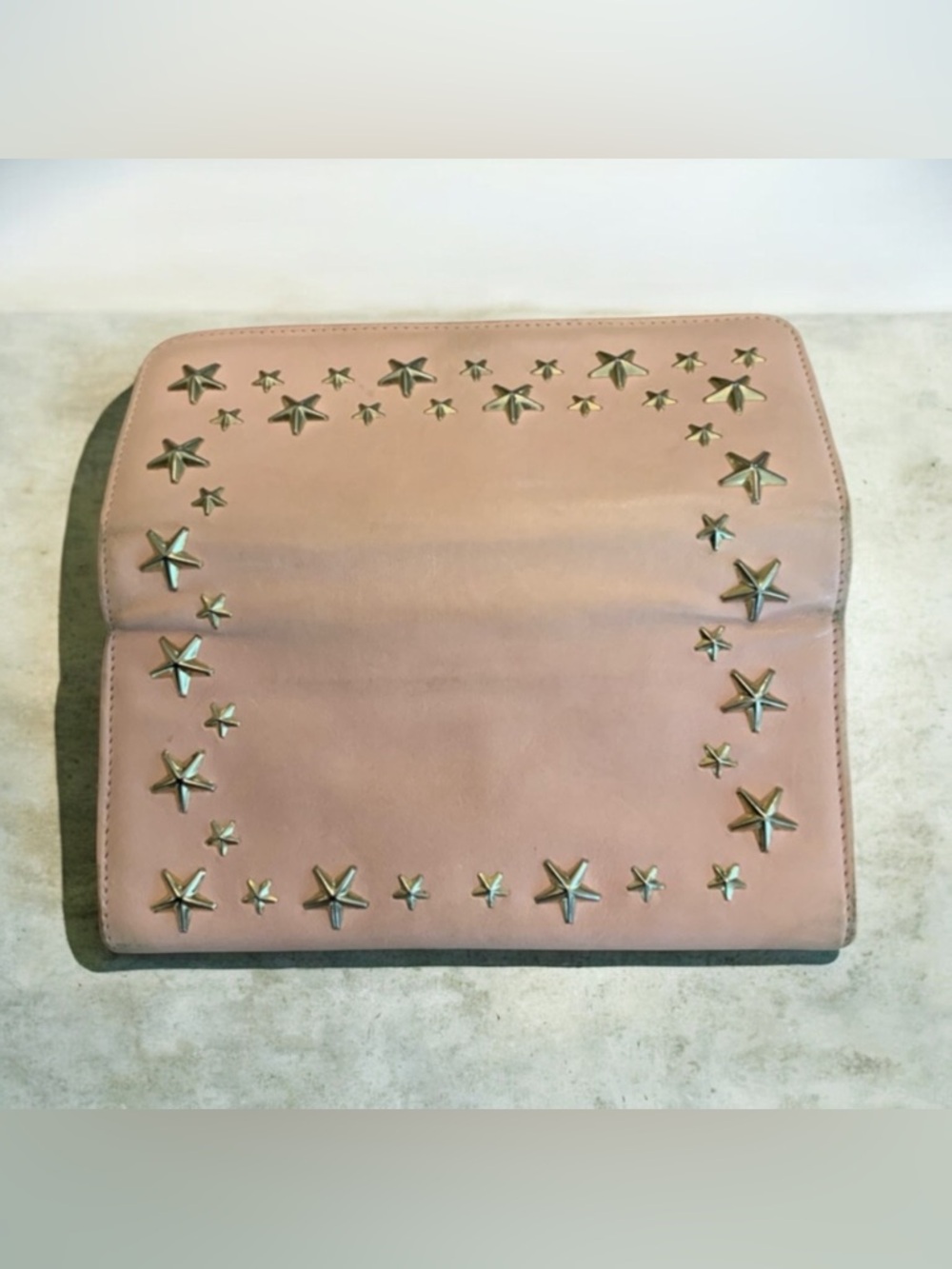 Jimmy Choo Pink Star-Studded Clutch - Picture 3 of 8